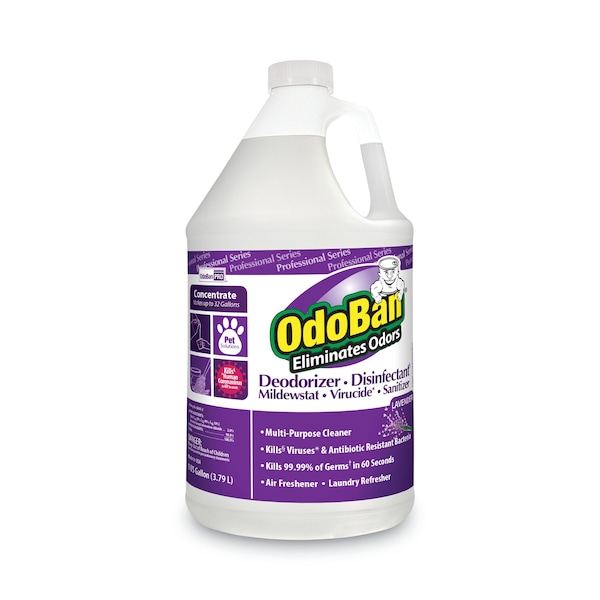 Concentrate Odor Eliminator and Disinfectant, Lavender, 1 gal, PK4